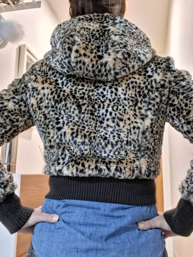 Chaqueta pelo Zara Animal Print Talla M
