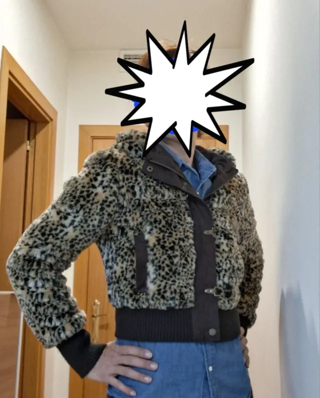 Chaqueta pelo Zara Animal Print Talla M