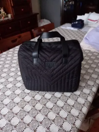 Borsa O bag trapuntata nera