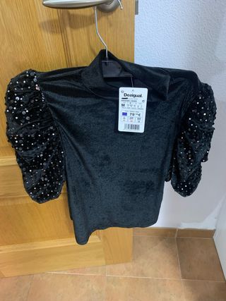 Blusa Terciopelo Fiesta Desigual Talla M