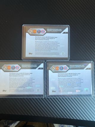X3 Topps Now Messi/Ronaldo/Benzema/Lewandowski