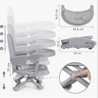 Alzador Yoleo Portátil Ajustable Gris