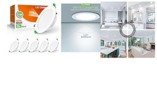 6 Focos LED Empotrables Downlight 7W IP44