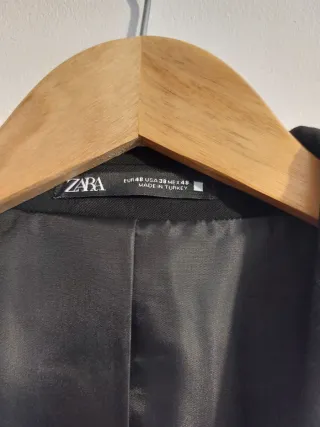 Chaqueta Americana Zara Negra Hombre Talla 48