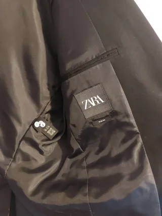 Chaqueta Americana Zara Negra Hombre Talla 48