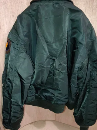 Chaqueta Alpha Industries CWU 45/P Cuello Cuero