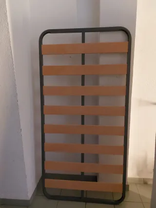 Somier 90 cm láminas madera y metal