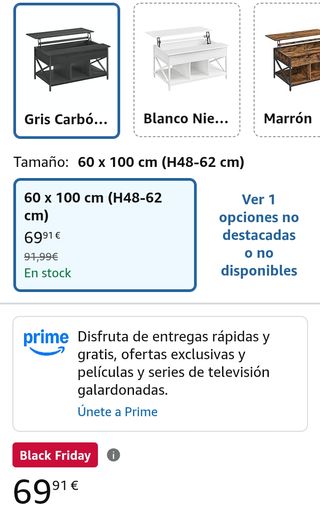 VASAGLE Mesa de Centro, Mesa de Café