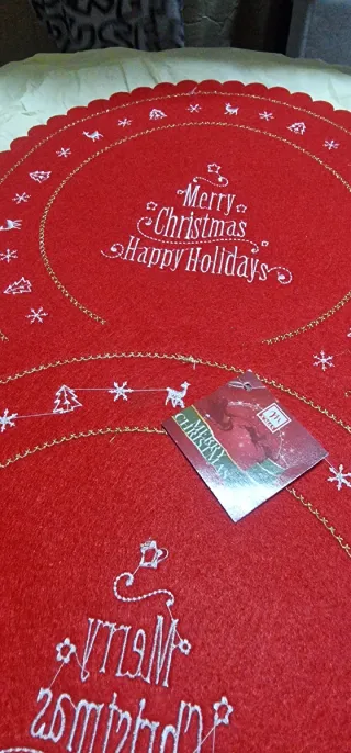 Set 2 Tovagliette Natale Rosse 32cm