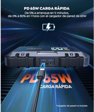 Arrancador de Batería Coche 27000mAh 6000A