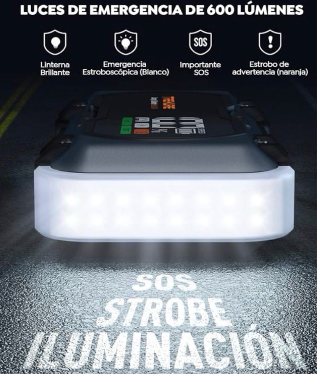 Arrancador de Batería Coche 27000mAh 6000A