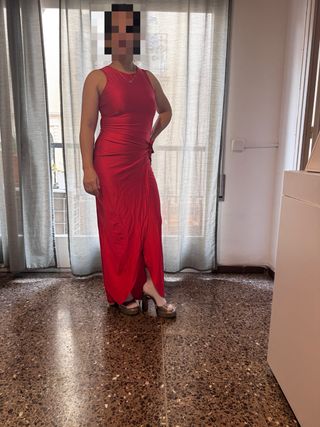 Vestido de fiesta rojo largo