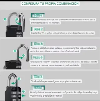 Candado de combinación de 4 dígitos NUEVOS