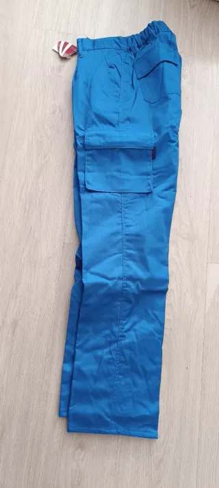 Dos Pantalones de trabajo forrados azul