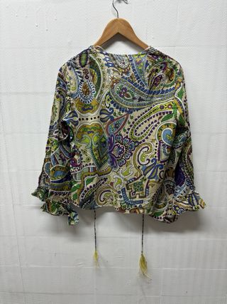 Blusa Zara Estampada Manga Larga