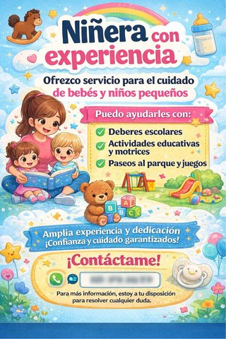 Ofrezco servicio de niñera