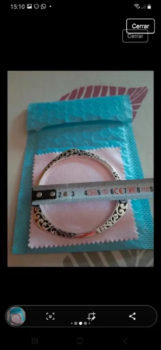 Pulsera plata triangular