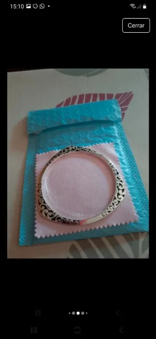 Pulsera plata triangular