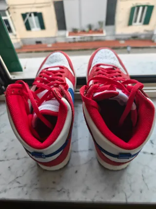 Nike Air Dunk n. 43 rosso e bianco
