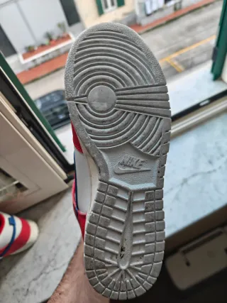 Nike Air Dunk n. 43 rosso e bianco