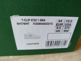 Zapatillas Lacoste T-CLIP Blancas Talla 44