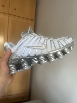 Nike Shox TL Blancas Plata