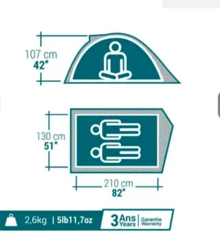 Tenda Quechua parasole/campeggio