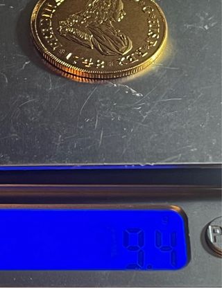 Moneda Fernando VI 1748 Oro