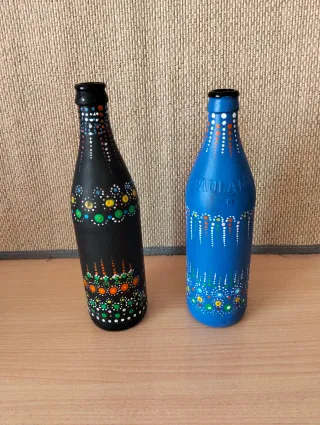Bottiglie decorate a mano