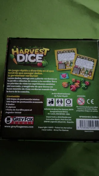 Juego de mesa Harvest Dice