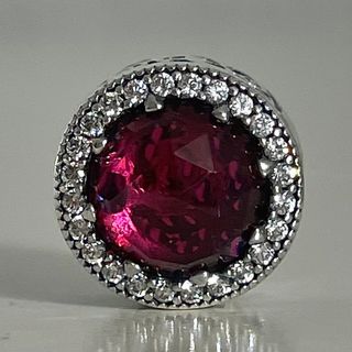 Charm Pandora Corazones Radiantes Cereza