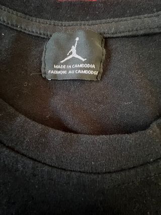 Camiseta Jordan Bordada Talla M Negra