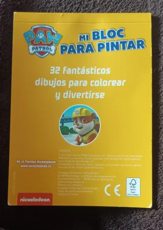 Bloc para pintar Paw Patrol