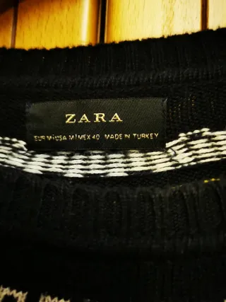 Jersey Zara Negro Talla M