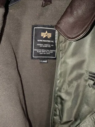 Chaqueta Alpha Industries CWU-45P Verde Militar