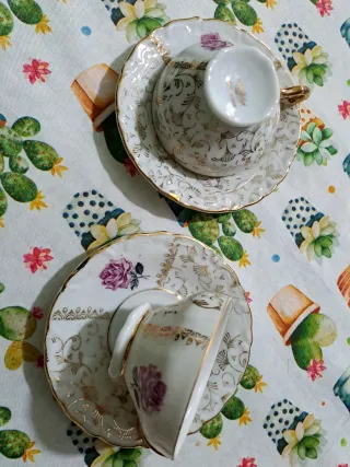 Set caffè Bavaria porcellana oro