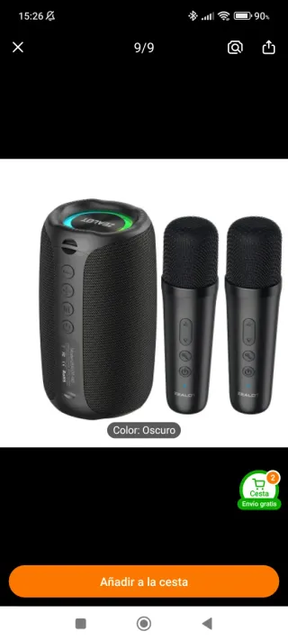 Altavoz Karaoke Zealot con 2 Micrófonos