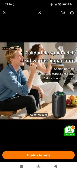 Altavoz Karaoke Zealot con 2 Micrófonos