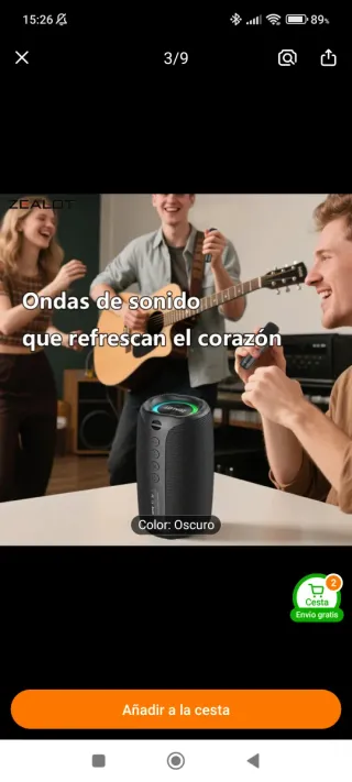 Altavoz Karaoke Zealot con 2 Micrófonos