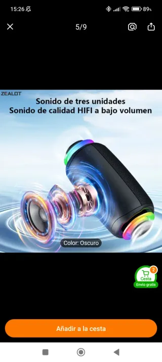 Altavoz Karaoke Zealot con 2 Micrófonos