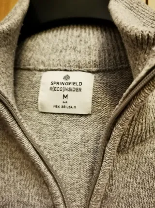 Jersey hombre cuello alto cremallera