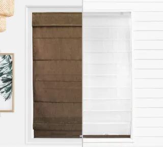 Estor romano de tela marrón