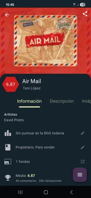 Air Mail juego de mesa