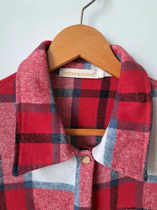 Camisa cuadros roja y blanca