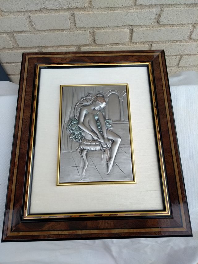 Quadro de peltre bailarina