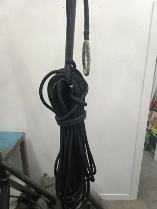 Driza Dyneema 14mm Negra con Gaza (40mts)