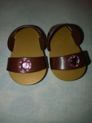 Sandalias Nancy Marrones con Piedra Rosa
