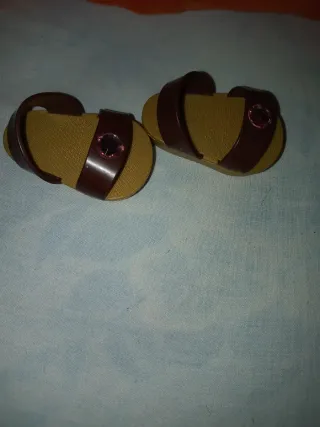 Sandalias Nancy Marrones con Piedra Rosa