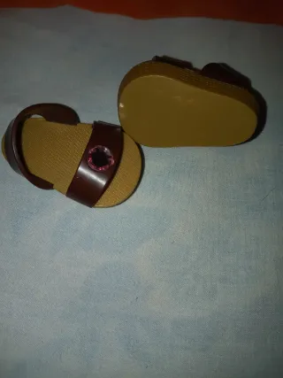 Sandalias Nancy Marrones con Piedra Rosa