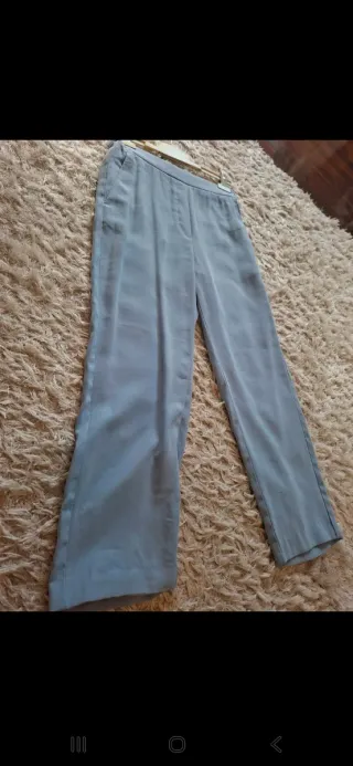 Pantalón lino Mango Talla XS